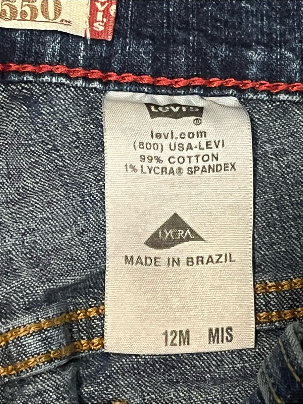 Levi's Blue Straight Leg Jeans - Picture 6 of 7